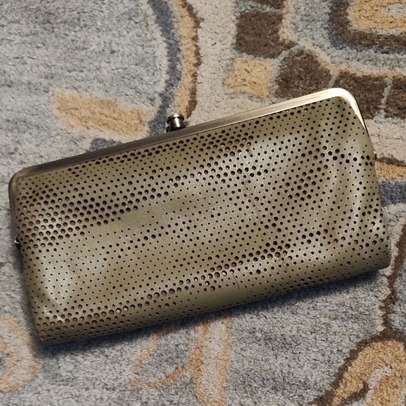 HOBO Olive Green Leather Clutch - Picture 1 of 6